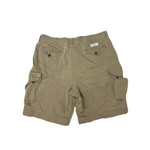 Polo Ralph Lauren Men's Chino Cargo Cotton Khaki Shorts Pockets Tan Size 40